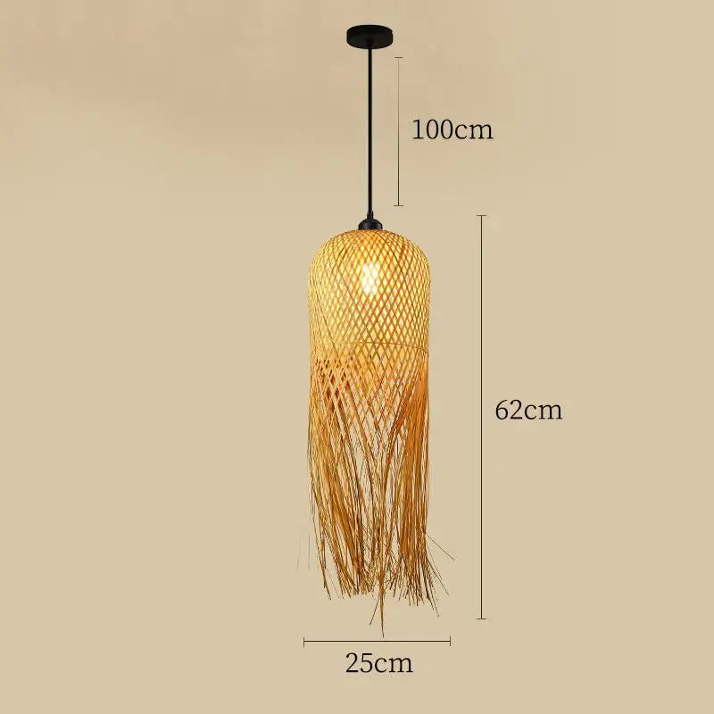 Retro Rattan Pendant Light for Kitchen & Dining