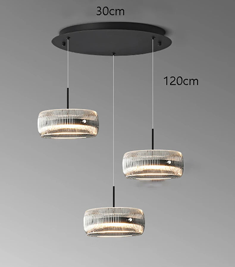 Lámpara Colgante Minimalista de Cristal para Comedor