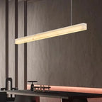 Minimalist Marble LED Pendant Light Linear Hanging