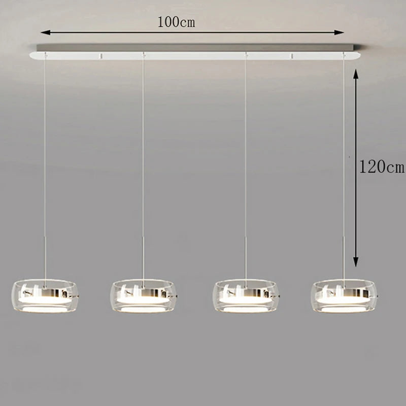 Lámpara Colgante Nórdica de Cristal para Comedor