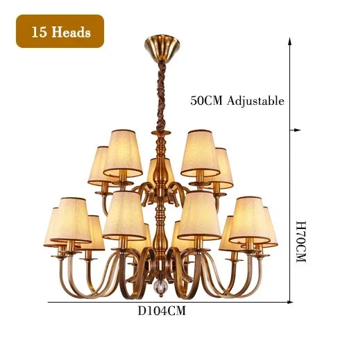 Iron Rustic LED Chandelier Suspension Light