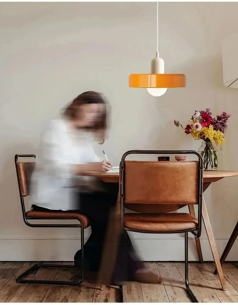 Nordic Retro Glass Pendant Light for Dining Room