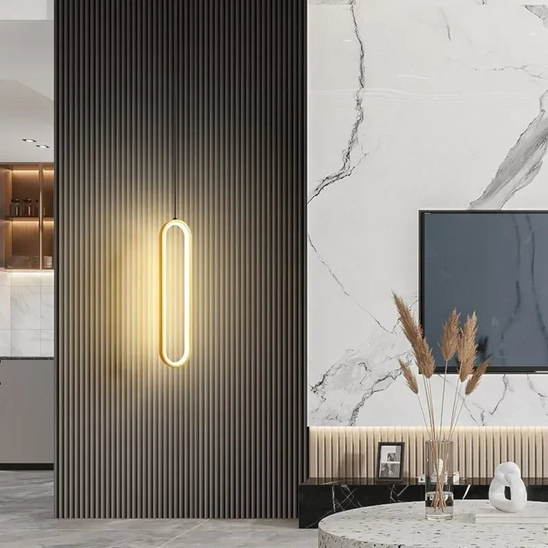 Minimalist Gold Pendant Light for Bedroom & Dining