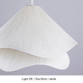 Art Deco Sheer Petal Fabric Pendant Light in White for Living Room