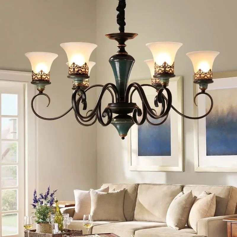 Vintage Crystal Chandelier Pendant Light