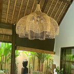 Retro Rattan Pendant Light - Wabi-Sabi Design