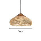 Handwoven Rattan Pendant Light - Bohemian Wabi Sabi