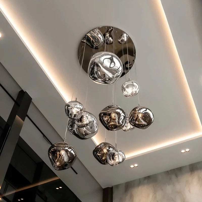 Nordic Glass Pendant Light - Lava Design Hanging Lamp