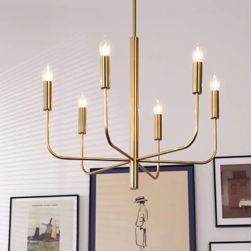 Modern Minimalist Iron Chandelier Hanging Lamp