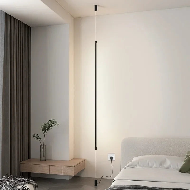 Minimalist Black Iron Pendant Light for Bedroom