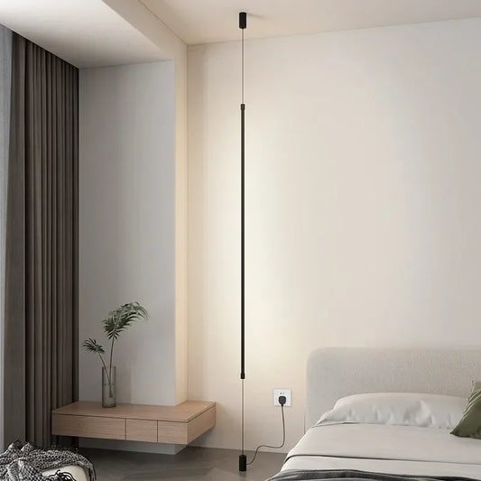 Minimalist Black Iron Pendant Light for Bedroom