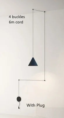 Minimalist Iron Cone Pendant Light for Dining Room