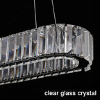 Modern Crystal Oval LED Chandelier Ceiling Lamp