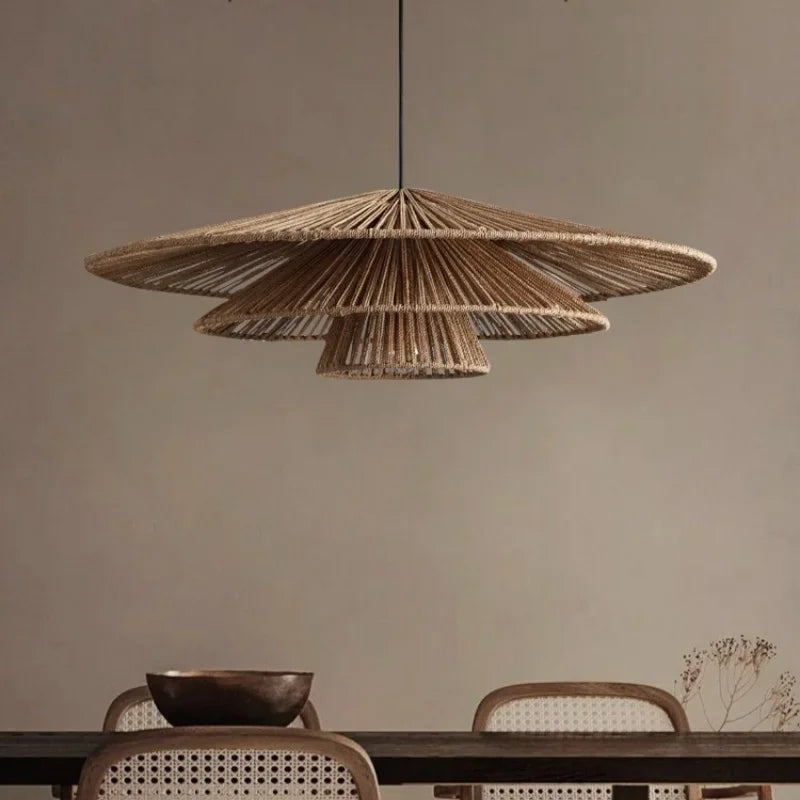 Wabi Sabi Rattan Pendant Light - Japanese Style