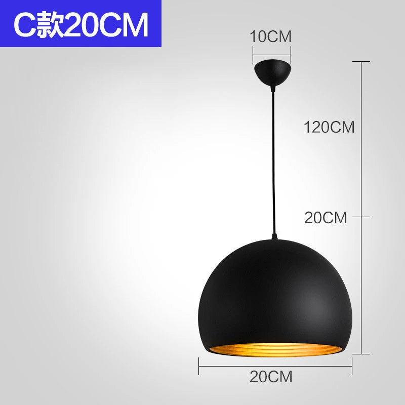 Industrial Black Iron Pendant Light for Dining