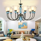 Retro Rustic Ceramic Chandelier Dining Room