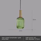 Nordic Glass Pendant Light with Copper Finish