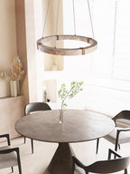 Minimalist Travertine Stone Pendant Light for Dining