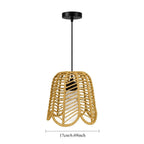 Bohemian Rattan Pendant Light 3-Head Hanging Lamp