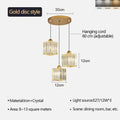 Nordic Crystal Glass Pendant Light - 3 Head