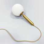 Nordic Glass Ball Pendant Light - Brass Hanging Lamp