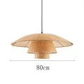 Vintage Rattan Pendant Lamp Handmade Suspension