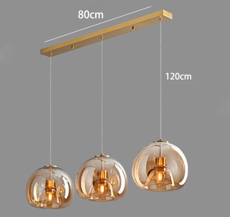 Modern Glass Pendant Light for Dining Room