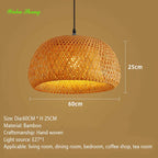 Bohemian Rattan Woven Pendant Light for Dining