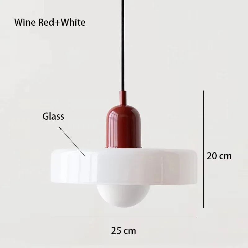 Nordic Retro Glass Pendant Light for Dining Room