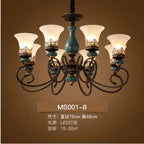 French Style Ceramic LED Chandelier - Classic Design