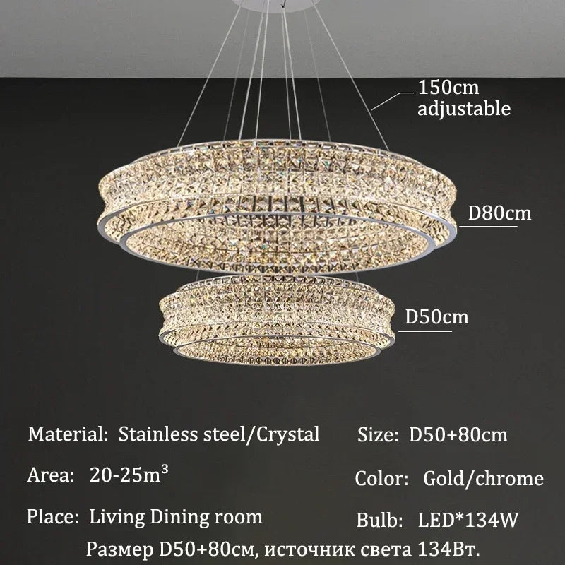 Modern Luxury Crystal Ceiling Chandelier