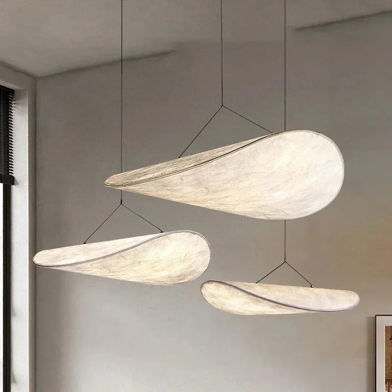 Nordic Silk LED Pendant Chandelier - Adjustable Hanging Lamp