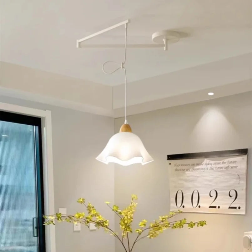 Nordic Iron Swing Arm Pendant Light for Dining Room