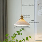 Nordic Glass Pendant Light with Copper Fixture