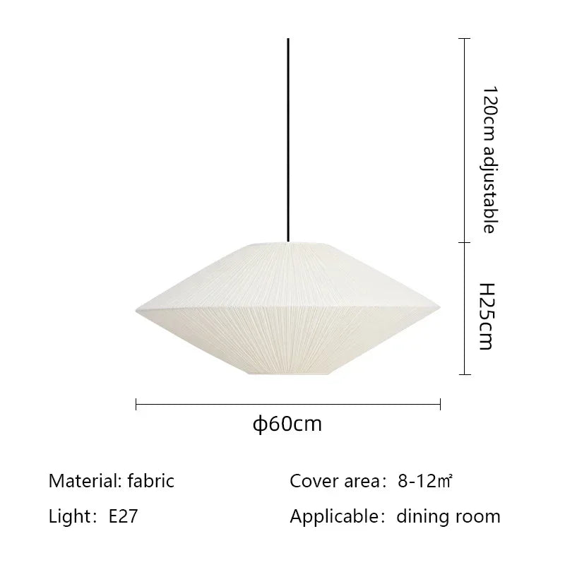 Lámpara Colgante Nórdica de Tela - Lámpara Colgante Minimalista