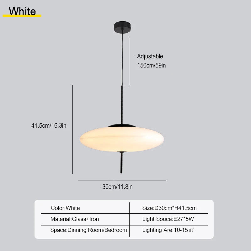 Minimalist Glass Pendant Light for Dining Room
