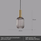 Nordic Glass Pendant Light with Copper Finish
