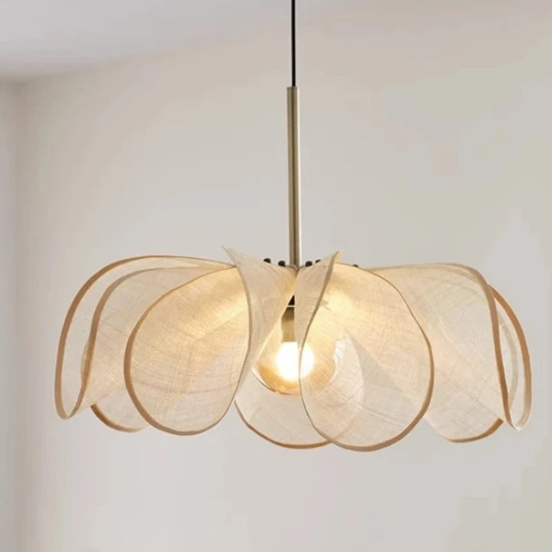 Wabi Sabi Fabric Pendant Light for Living Room
