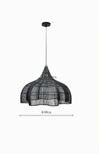 Retro Rattan Pendant Light - Wabi-Sabi Design