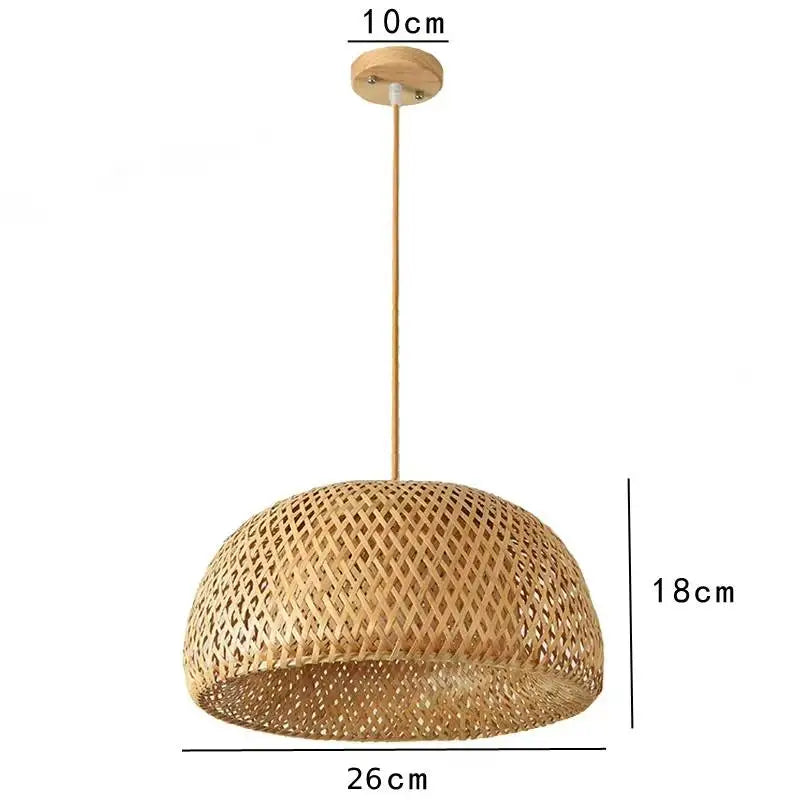 Bohemian Rattan Woven Pendant Light 26cm