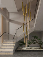 Minimalist Aluminum Pendant Light for Staircase