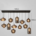 Nordic Smoke Glass Pendant Light for Dining Room