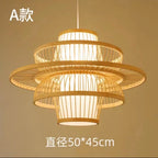 Bohemian Rattan Pendant Light for Bedroom