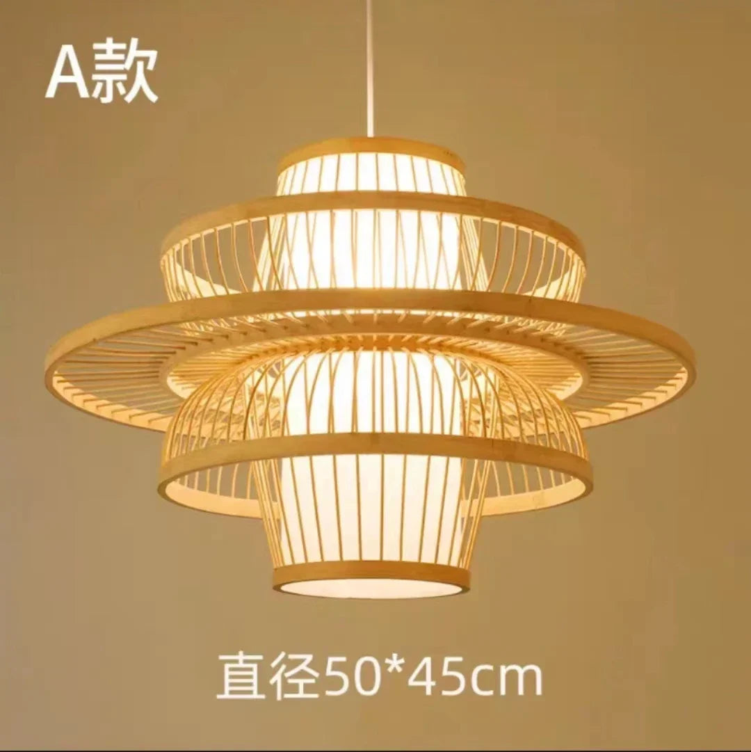 Bohemian Rattan Pendant Light for Bedroom