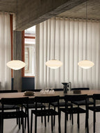 Danish Designer Opal Glass Teardrop Pendant Light for Dining Table