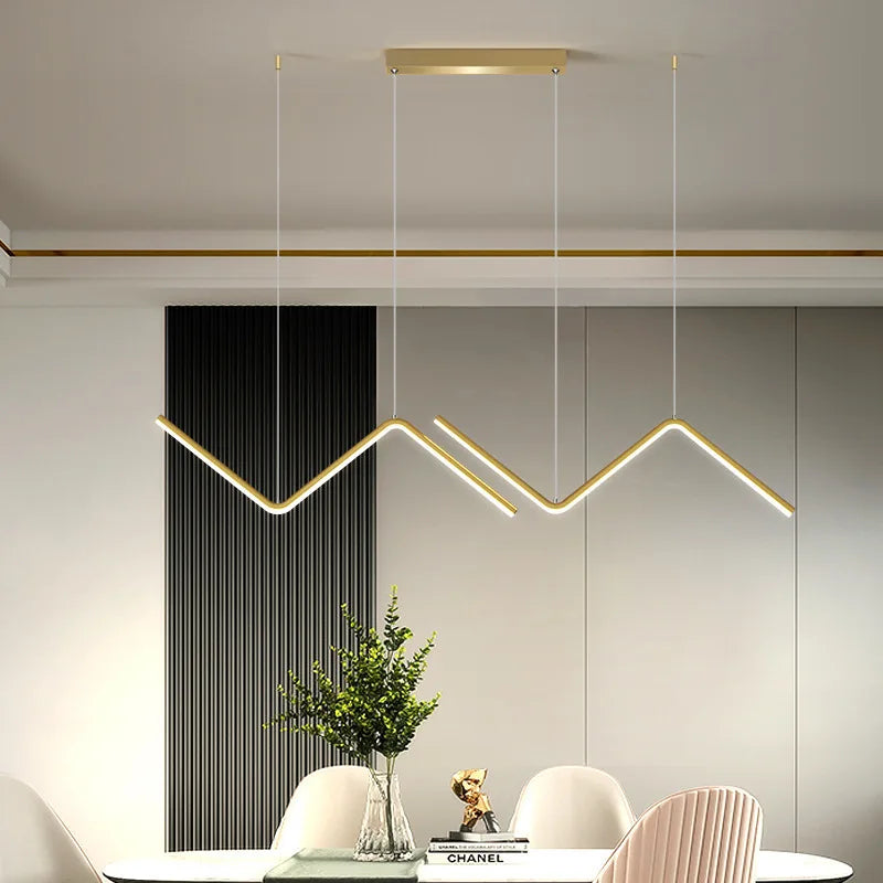 Minimalist Aluminum Pendant Light - Nordic Wave Design
