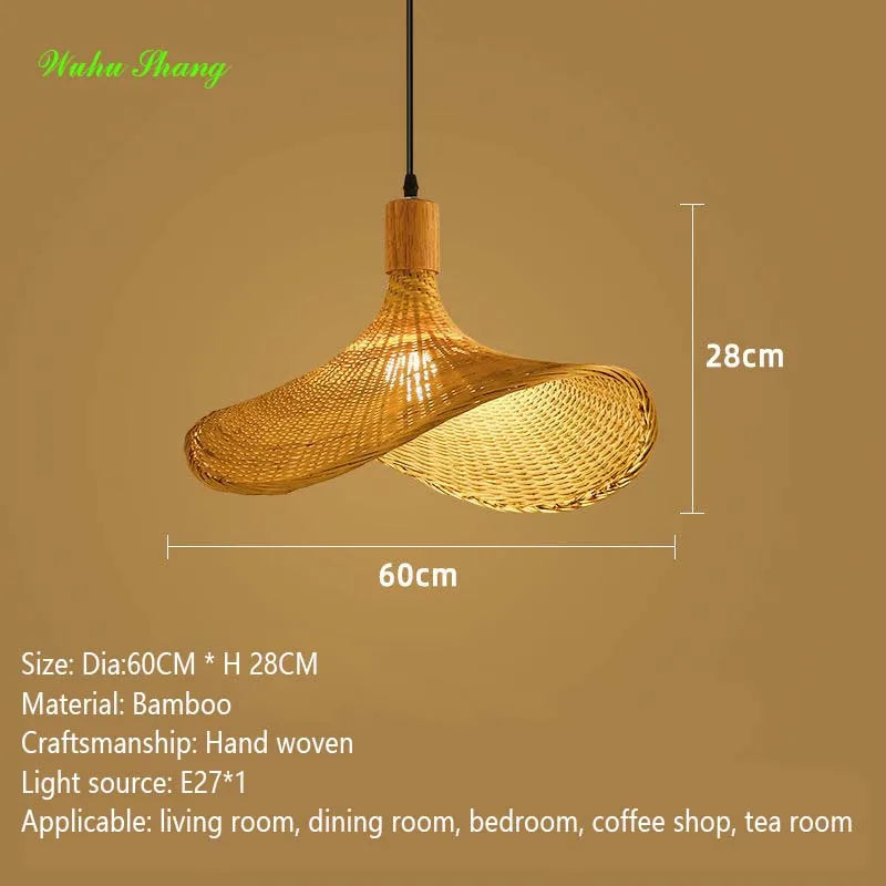 Bohemian Rattan Woven Pendant Light for Dining