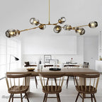 Lámpara Colgante Moderna de Cristal - Lámpara de Techo de 6 Luces