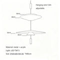 Minimalist Iron Pendant Light - Nordic UFO Design