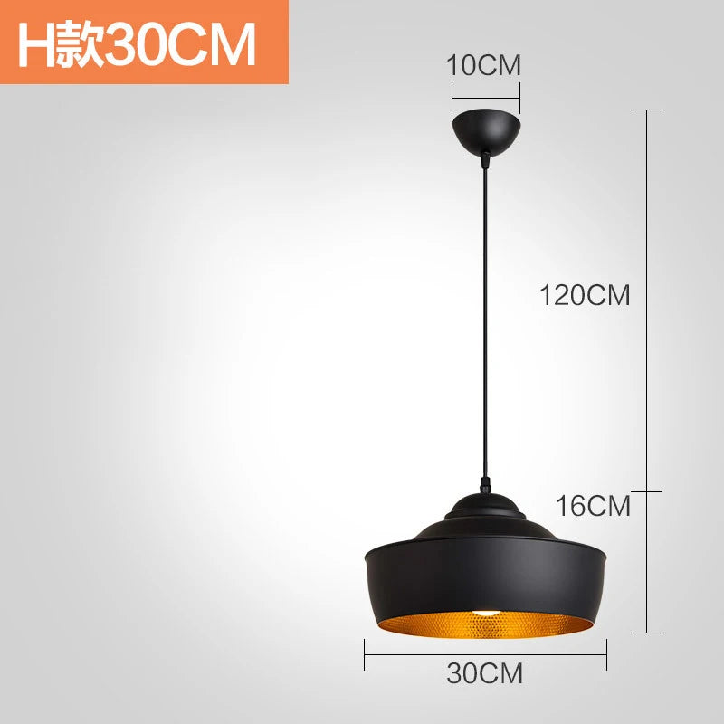 Industrial Black Iron Pendant Light for Dining